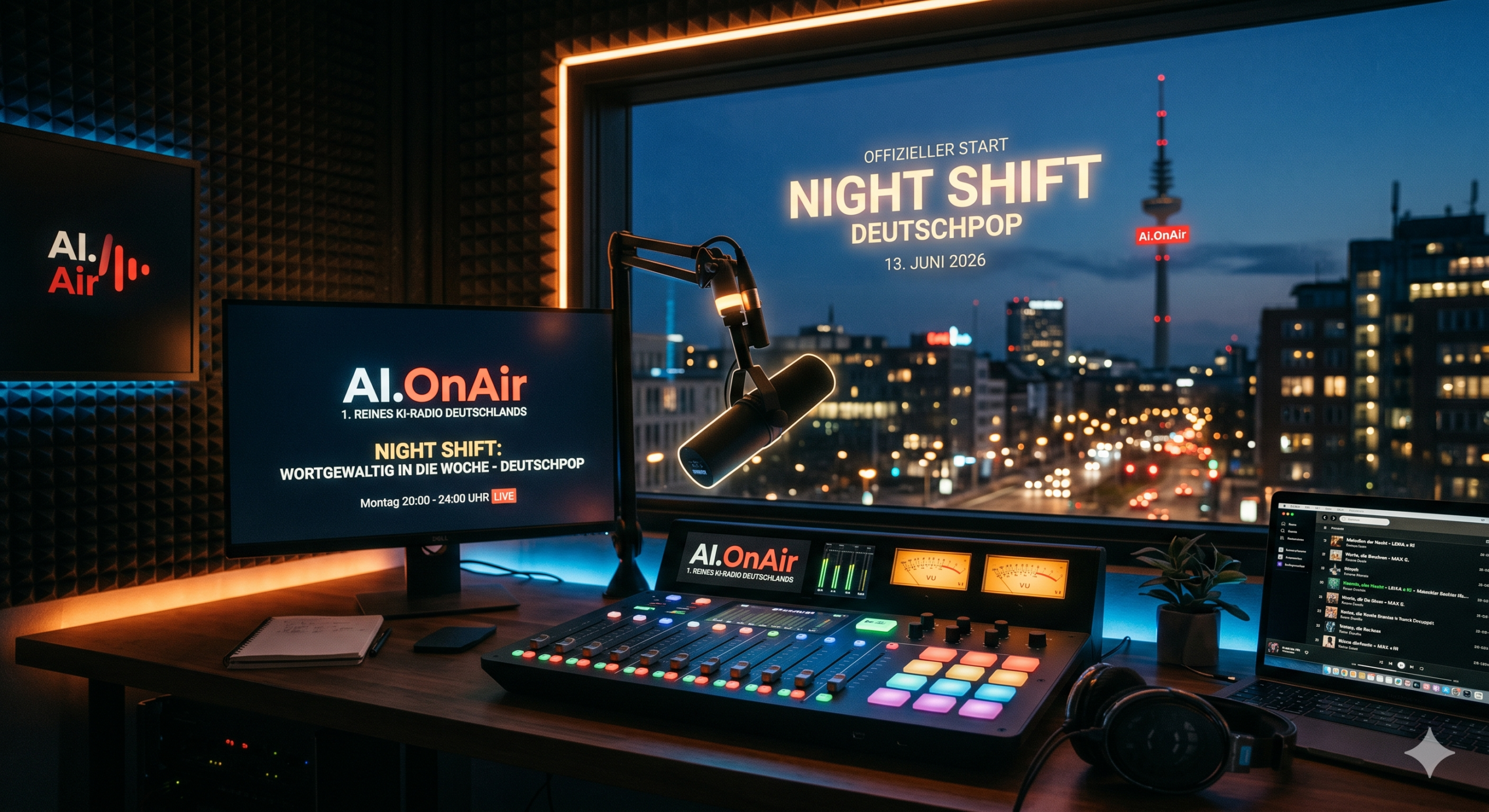 Premiere im Stream: Wir starten unsere erste „Night Shift Deutschpop“